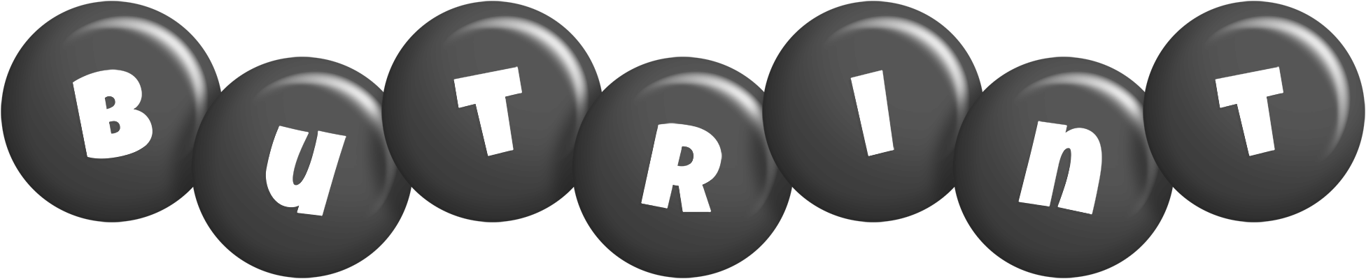 Butrint candy-black logo