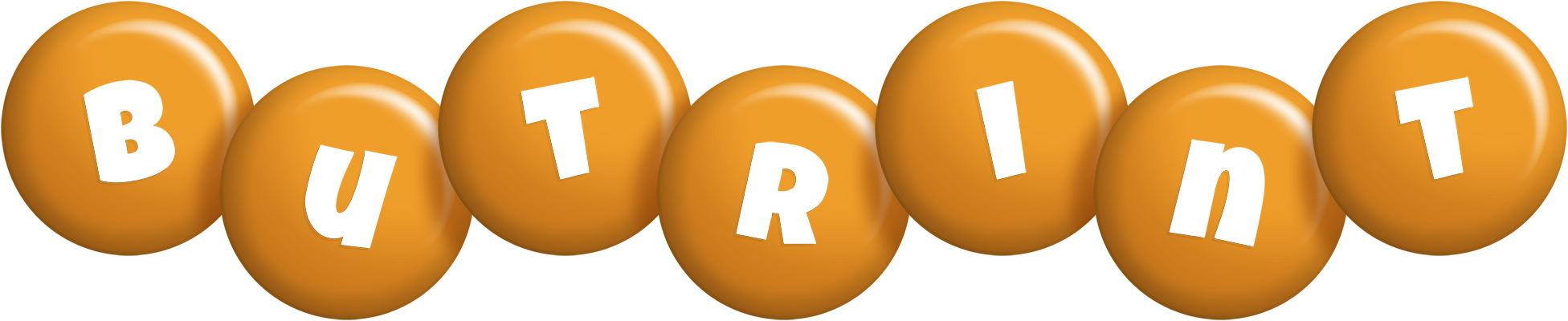 Butrint candy-orange logo