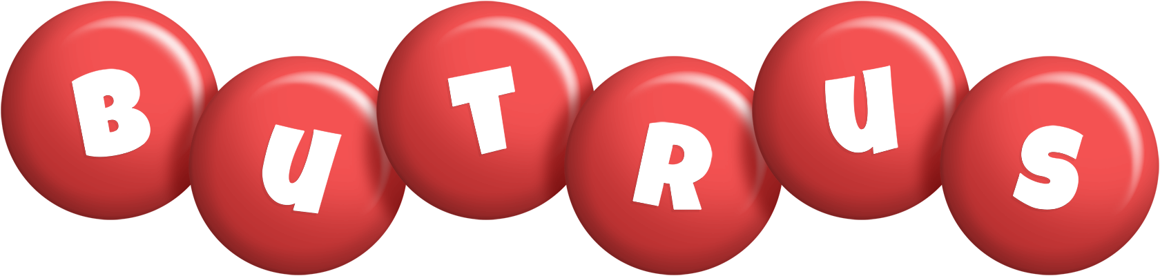 Butrus candy-red logo