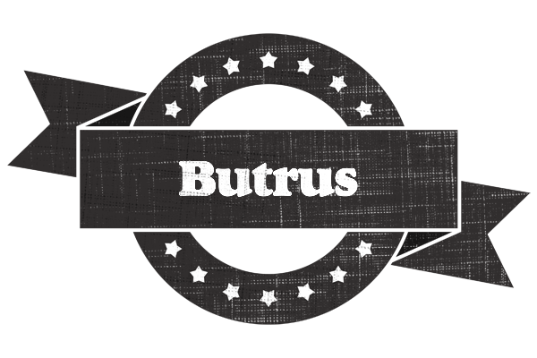 Butrus grunge logo