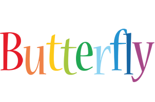 Butterfly birthday logo
