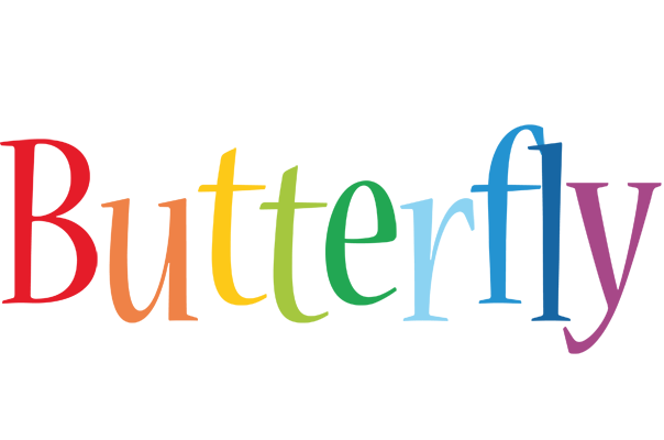 Butterfly birthday logo