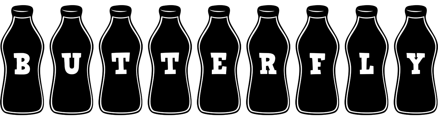 Butterfly bottle logo