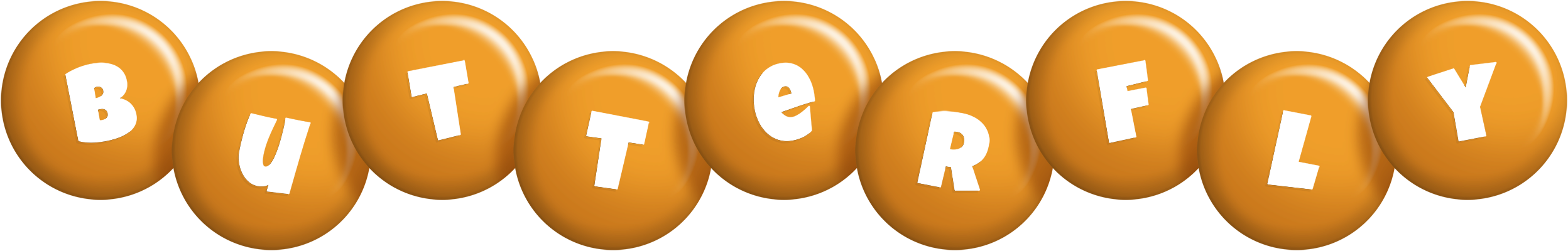 Butterfly candy-orange logo