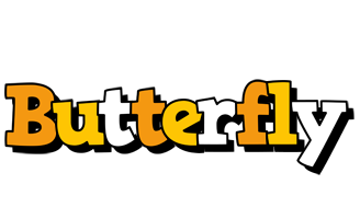 Butterfly cartoon logo