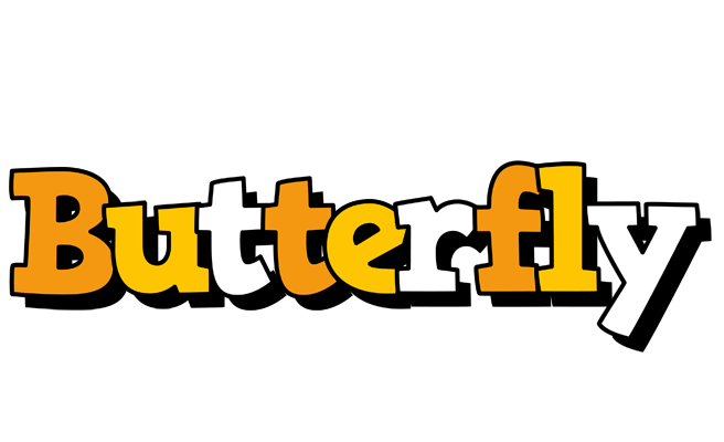 Butterfly cartoon logo