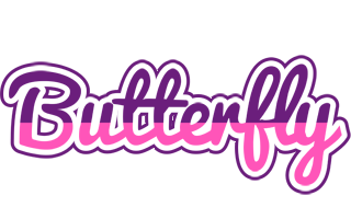 Butterfly cheerful logo