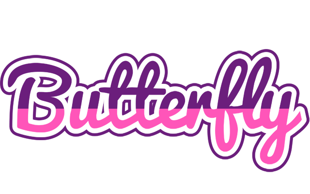 Butterfly cheerful logo