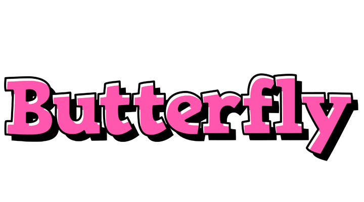 Butterfly girlish logo