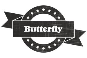 Butterfly grunge logo