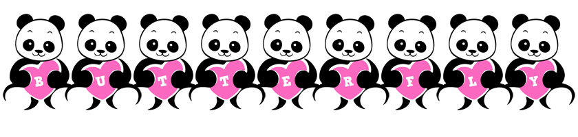 Butterfly love-panda logo