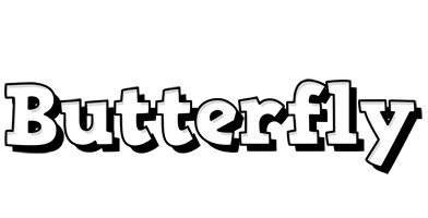 Butterfly snowing logo