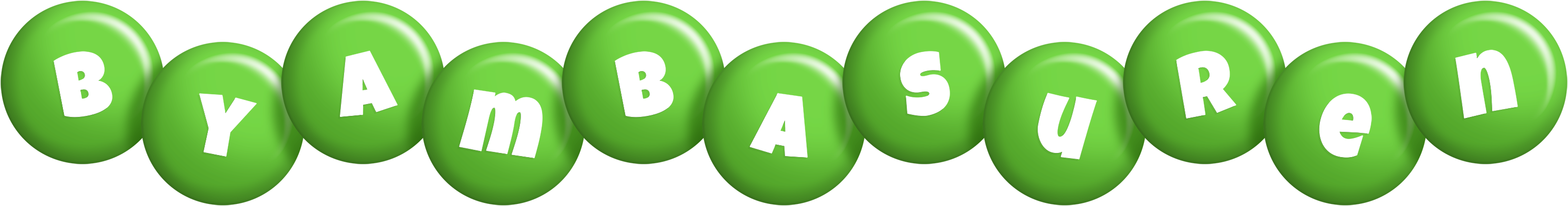 Byambasuren candy-green logo