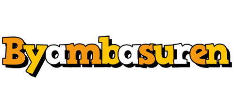 Byambasuren cartoon logo