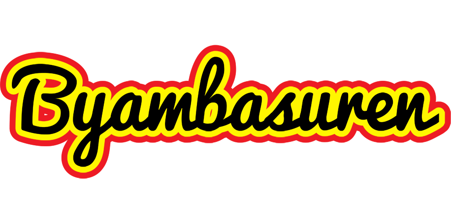 Byambasuren flaming logo