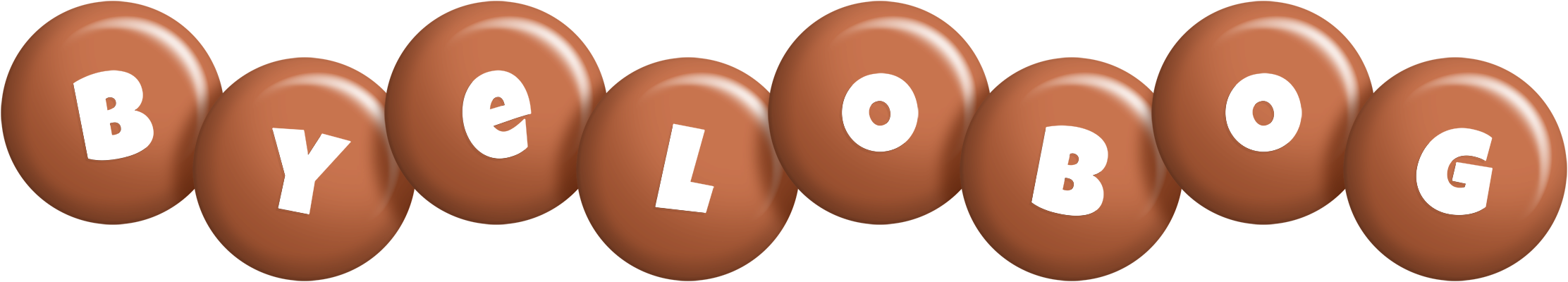 Byelobog candy-brown logo