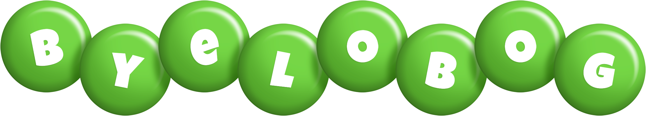 Byelobog candy-green logo