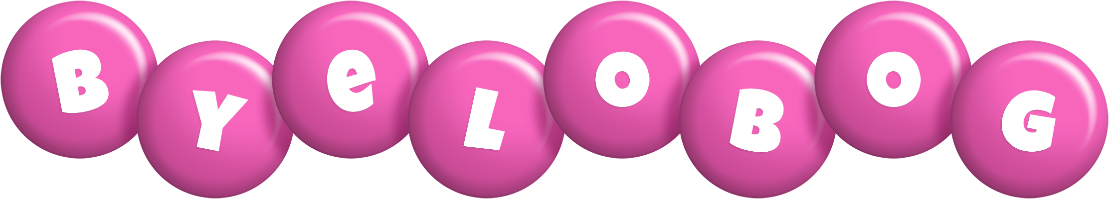 Byelobog candy-pink logo