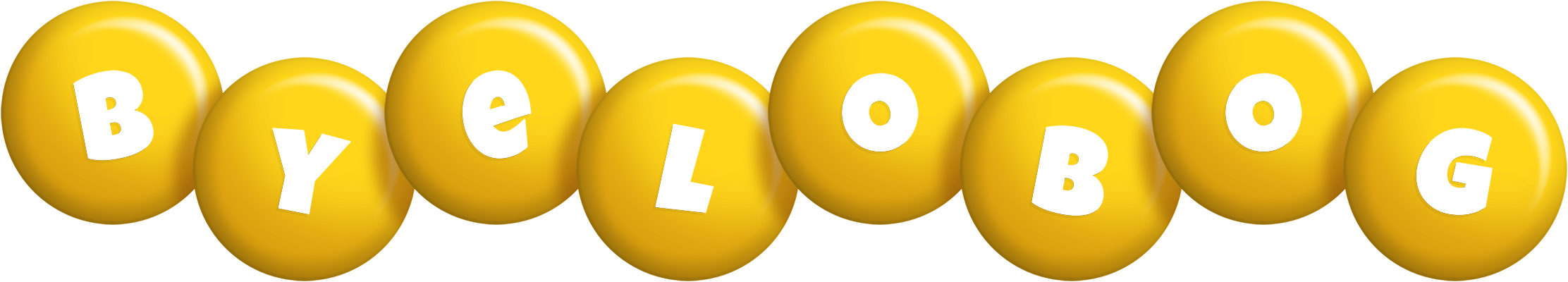 Byelobog candy-yellow logo