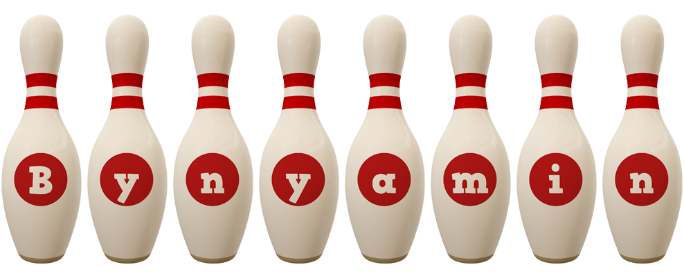 Bynyamin bowling-pin logo