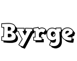 Byrge snowing logo