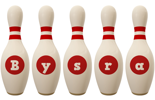 Bysra bowling-pin logo