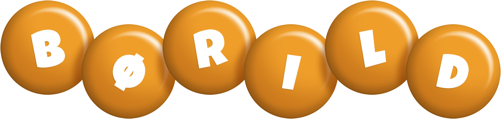 Børild candy-orange logo