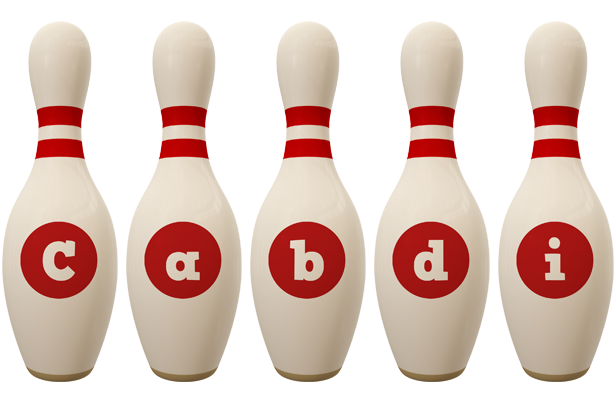 Cabdi bowling-pin logo