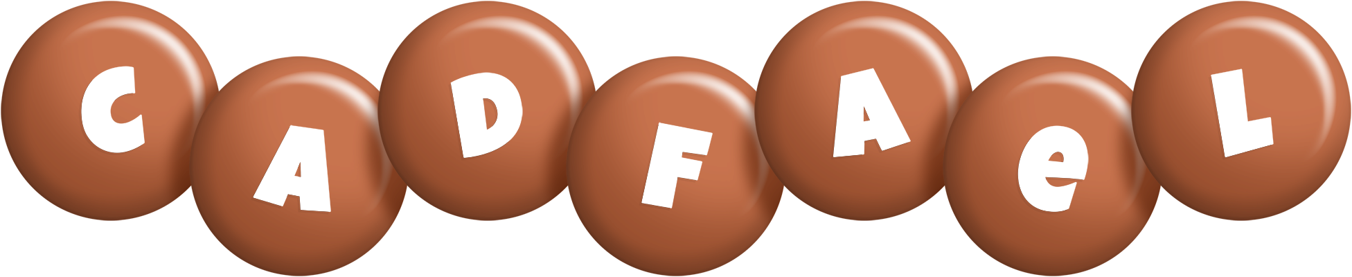 Cadfael candy-brown logo