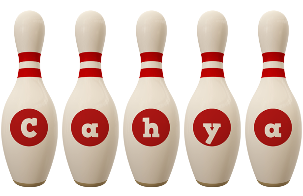 Cahya bowling-pin logo