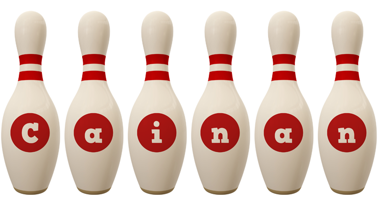 Cainan bowling-pin logo