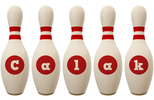 Calak bowling-pin logo