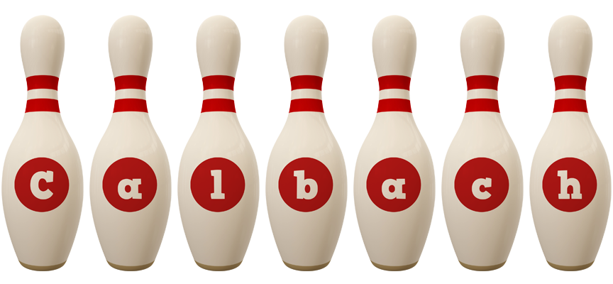 Calbach bowling-pin logo