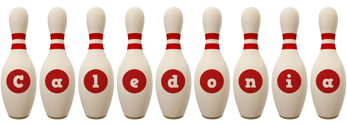 Caledonia bowling-pin logo