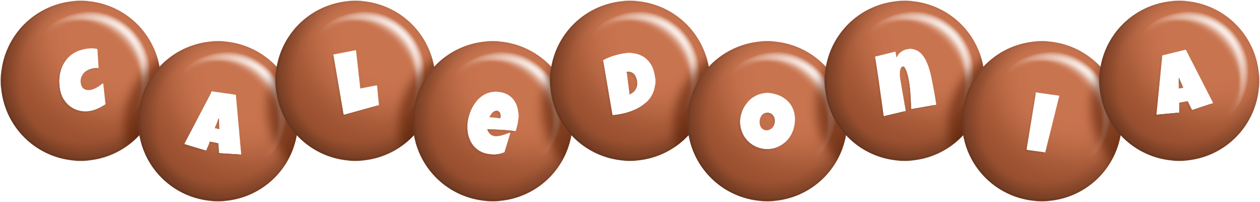Caledonia candy-brown logo