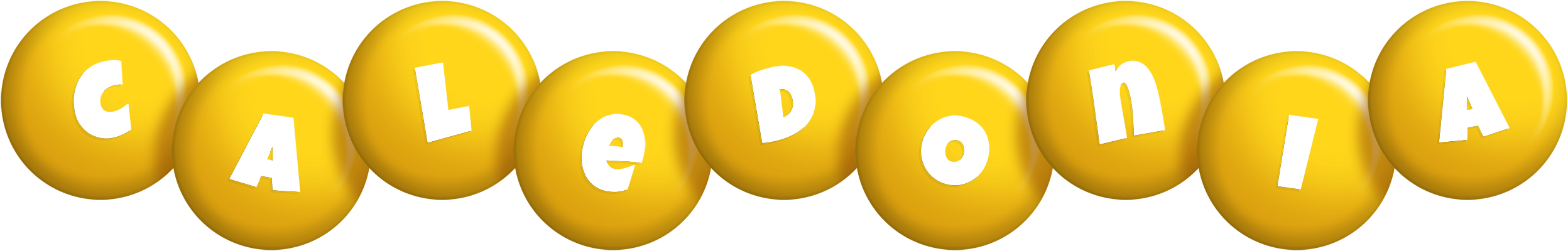 Caledonia candy-yellow logo