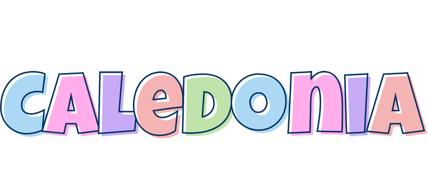 Caledonia pastel logo