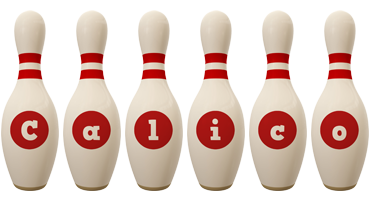 Calico bowling-pin logo