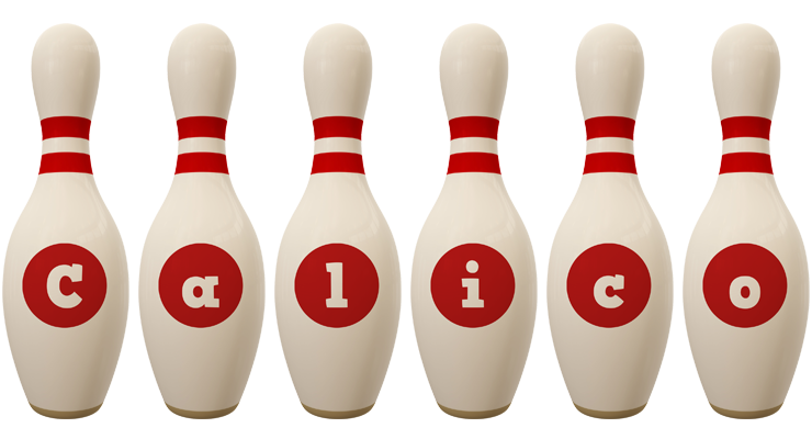 Calico bowling-pin logo
