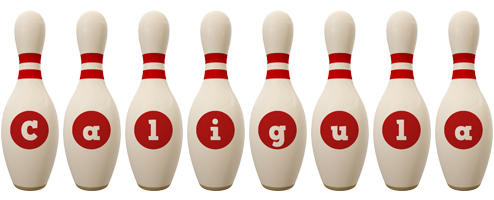 Caligula bowling-pin logo