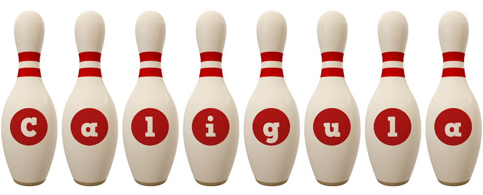 Caligula bowling-pin logo