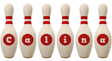 Calina bowling-pin logo
