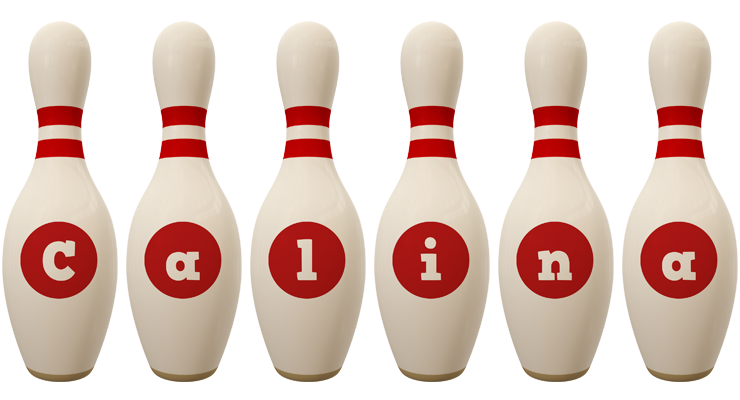 Calina bowling-pin logo