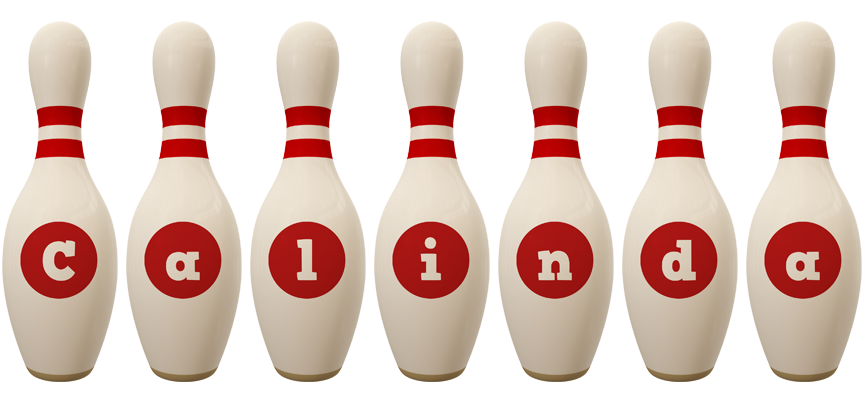 Calinda bowling-pin logo