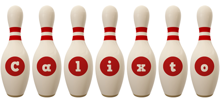 Calixto bowling-pin logo