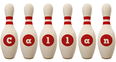 Callan bowling-pin logo