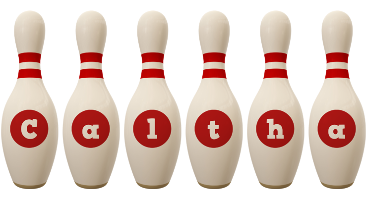 Caltha bowling-pin logo