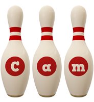 Cam bowling-pin logo