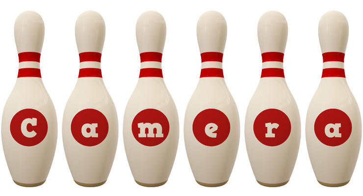 Camera bowling-pin logo