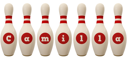 Camilla bowling-pin logo